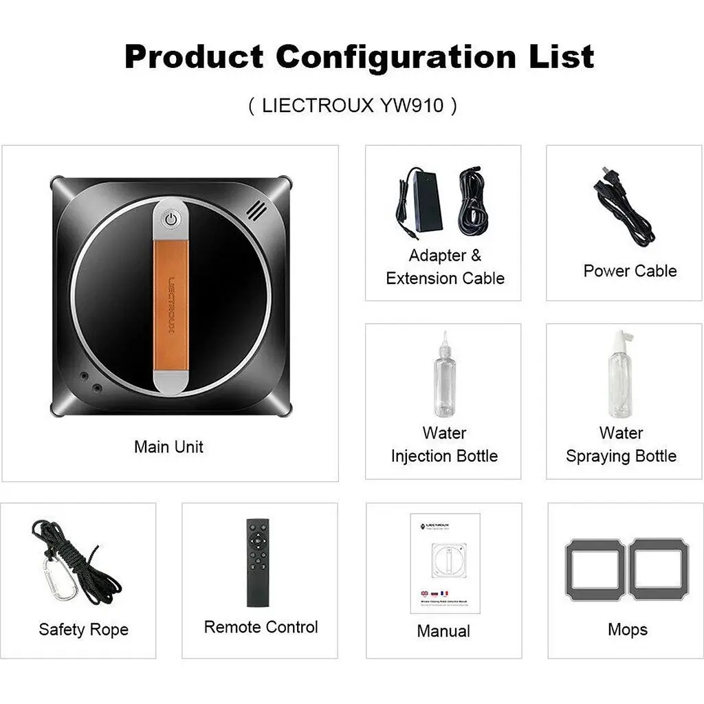 Робот для миття вікон Liectroux YW910 Black - фото 9