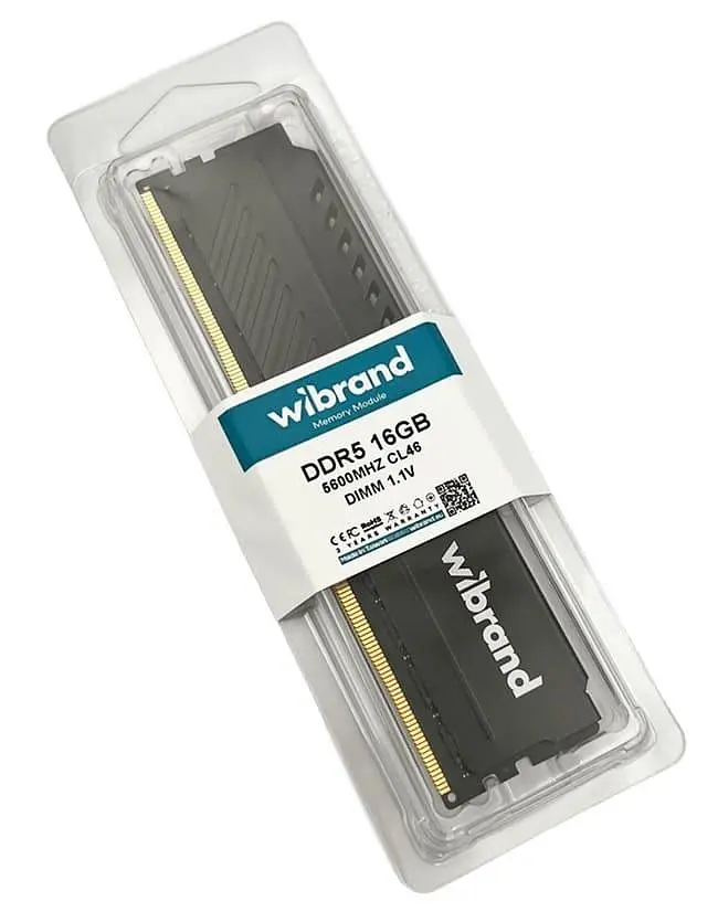 Модуль пам'яті DDR5 Wibrand 16GB 5600MHz CL46 DIMM Heatsink Black (WI5600DDR5D/16GB) - фото 2