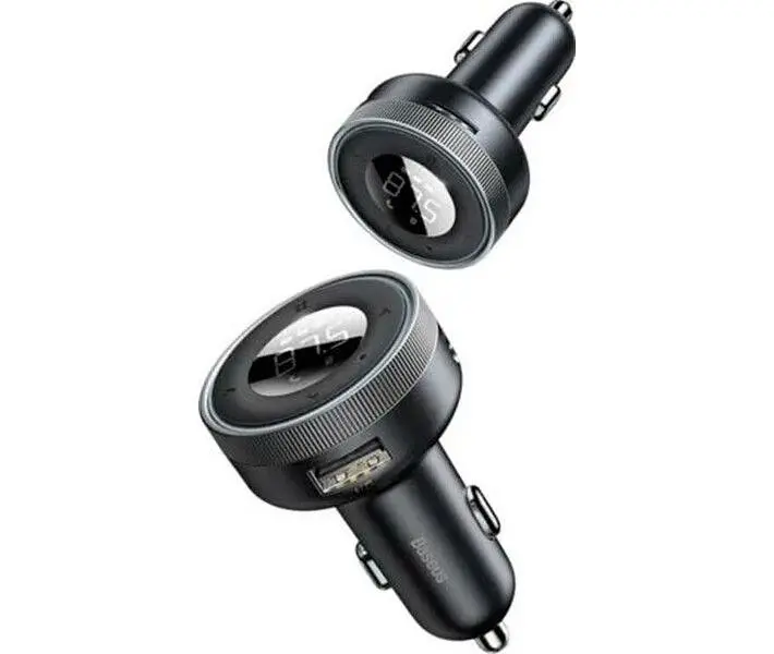 FM-трансмітер Baseus Enjoy Car Wireless MP3 Charger Wireless 5.0+5V/3.4A Black (CCLH-01) [61086] - фото 4