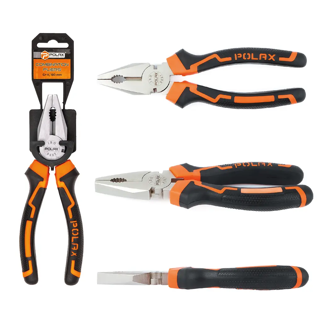 Плоскогубцы - пассатижи Polax комбинированные 180 мм Cr-V (35-002) - фото 2