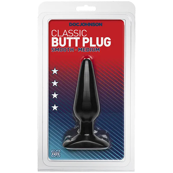 Анальна пробка Classic Butt Plug Medium 13.2 см (чорний) - фото 2