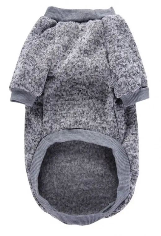 Кофта для собак та котів EcoToys Grey XS ряба сіра A: 20 см B: 31 см C: 19 см 7074 - фото 2