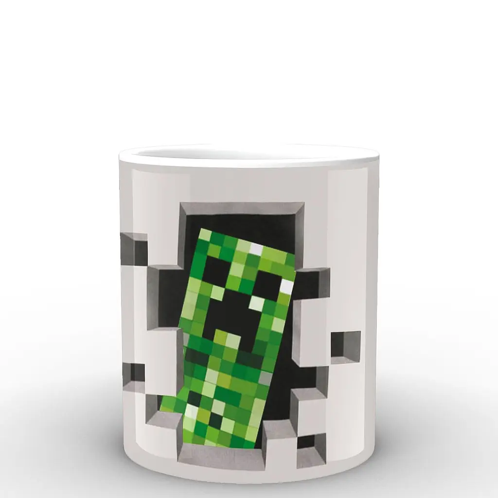 Кухоль GeekLand Minecraft Майнкрафт крипер MС.02.022 330 мл білий - фото 2