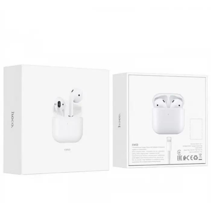 Беспроводные наушники вкладыши Bluetooth Стерео Гарнитура Hoco EW03 Original series true Белые - фото 5
