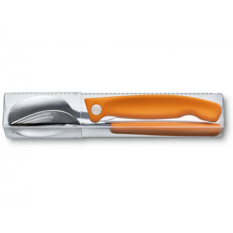 Набор кухонный Victorinox SwissClassic Table Set 3шт з помар. ручкою (складаний ніж, виделка, ложка) - фото 3