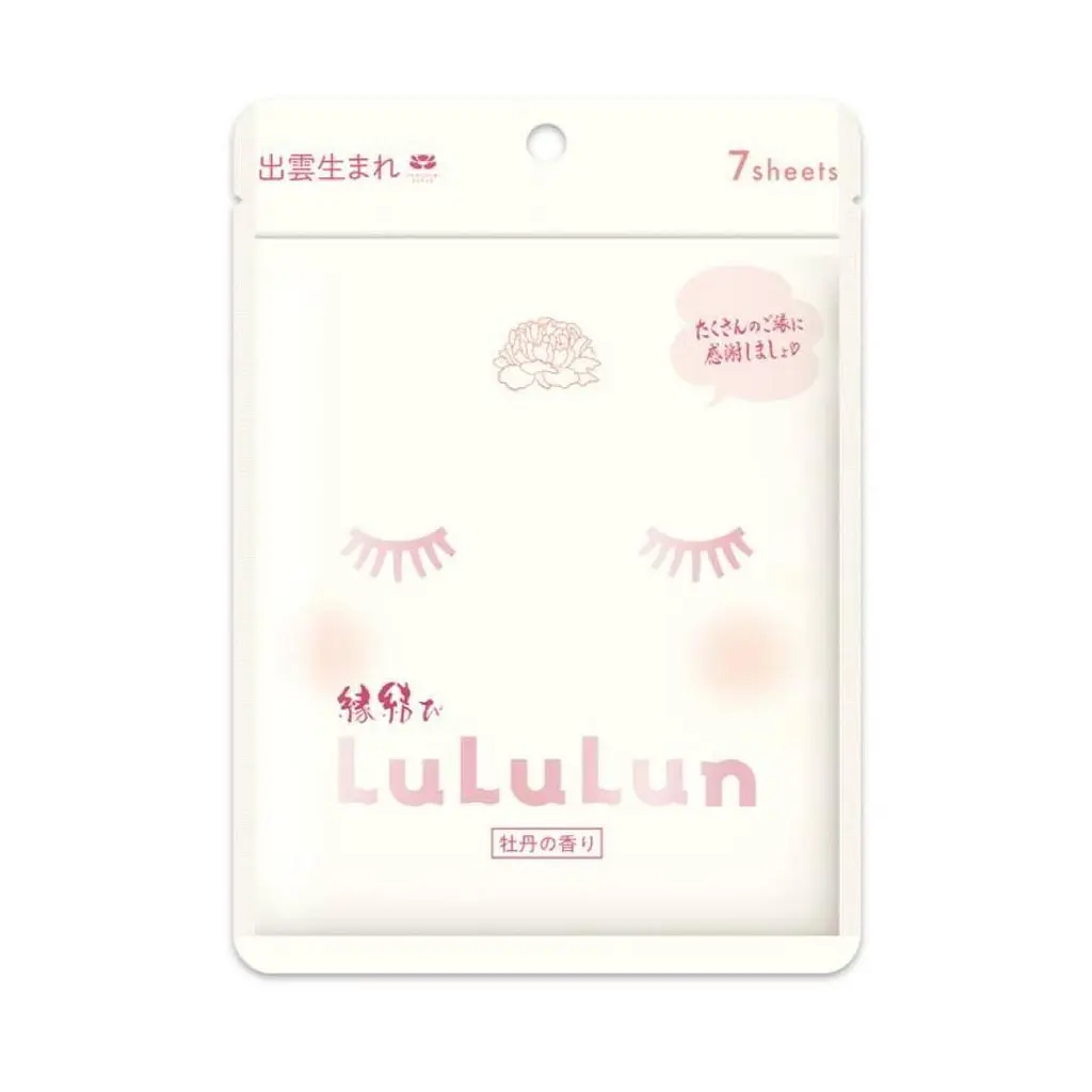 LULULUN Face Mask Shimane Peony омолоджуюча маска з коіксом та півонією, 7 шт