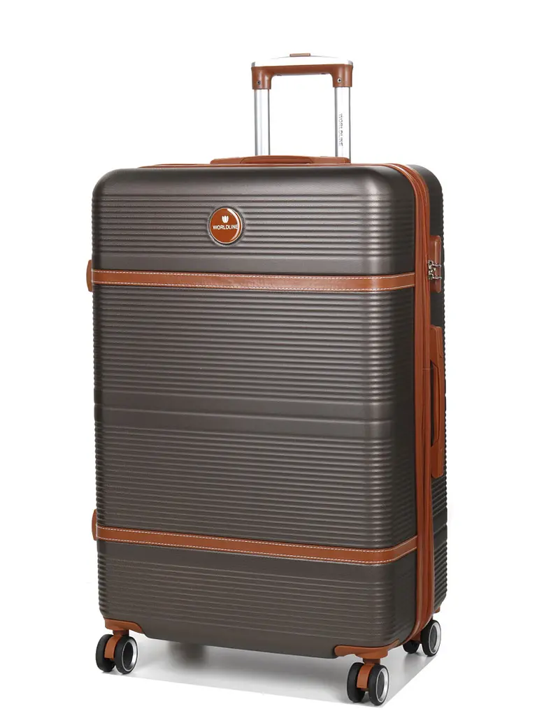 Валіза велика L ABS-пластик Worldline Airtex 629 76×52×30см 110л Коричнева
