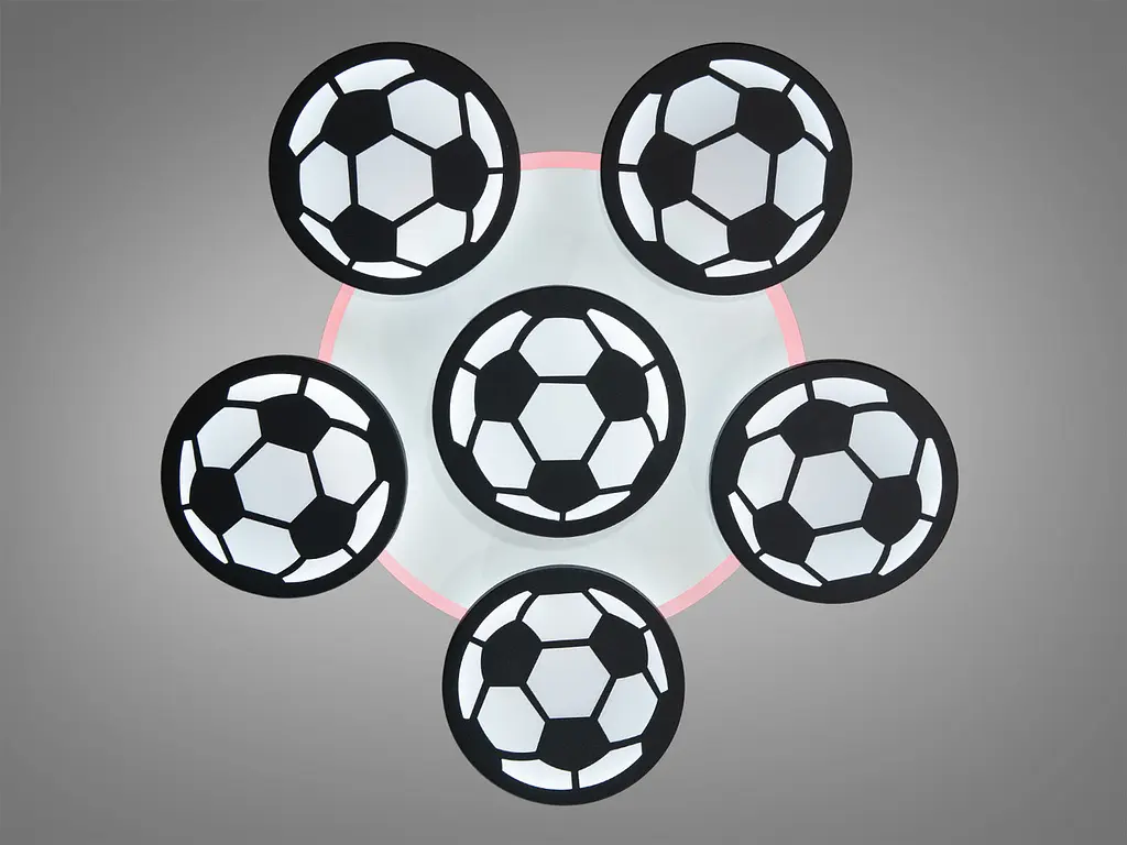 Люстра стельова LED Diasha 8065/5+1BK, 105W, 4100K, чорний акрил, сучасний стиль для дитячої та офісу - фото 2