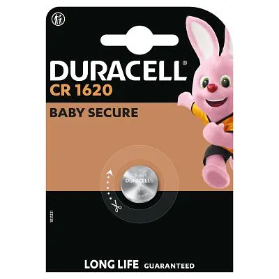 Батарейка Duracell CR 1620 специальная литиевая типа таблетка 1620 3V 1 шт. в упаковке (5011069) - фото 2