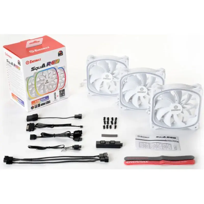 Кулер до корпусу Enermax SQUA RGB WHITE 3x 120 mm (3 PACK) (UCSQARGB12P-W-BP3) - фото 6