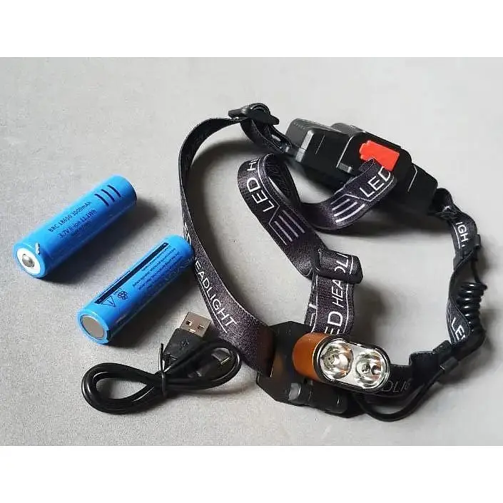 Налобний ліхтар Head Lamp LED HL-2128 акумуляторний для риболовлі 18650 - фото 3