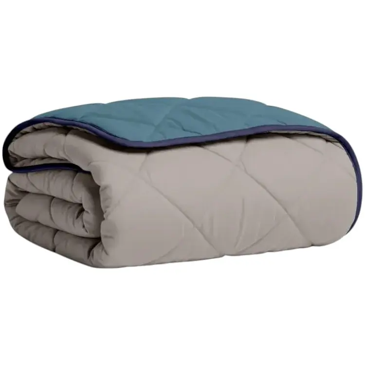 Покривало Cosas TAUPE STONE CS4 200х220 см стьобане двостороннє на ліжко та диван (Blanket_84Quartz_68Sky_kt_87DarkBlue_200x220)
