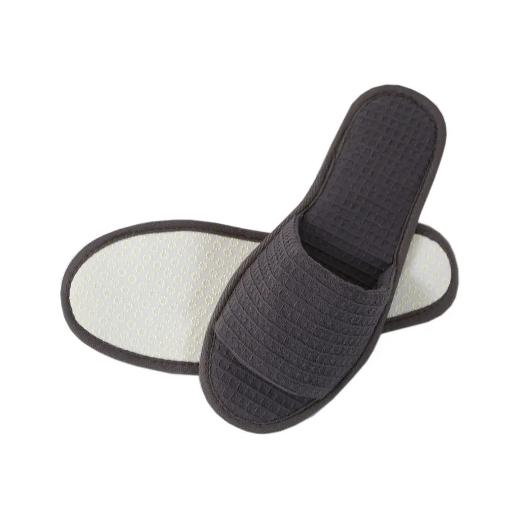 Тапочки с открытым носком Lotus Home - Waffle antrasit антрацит - фото 3