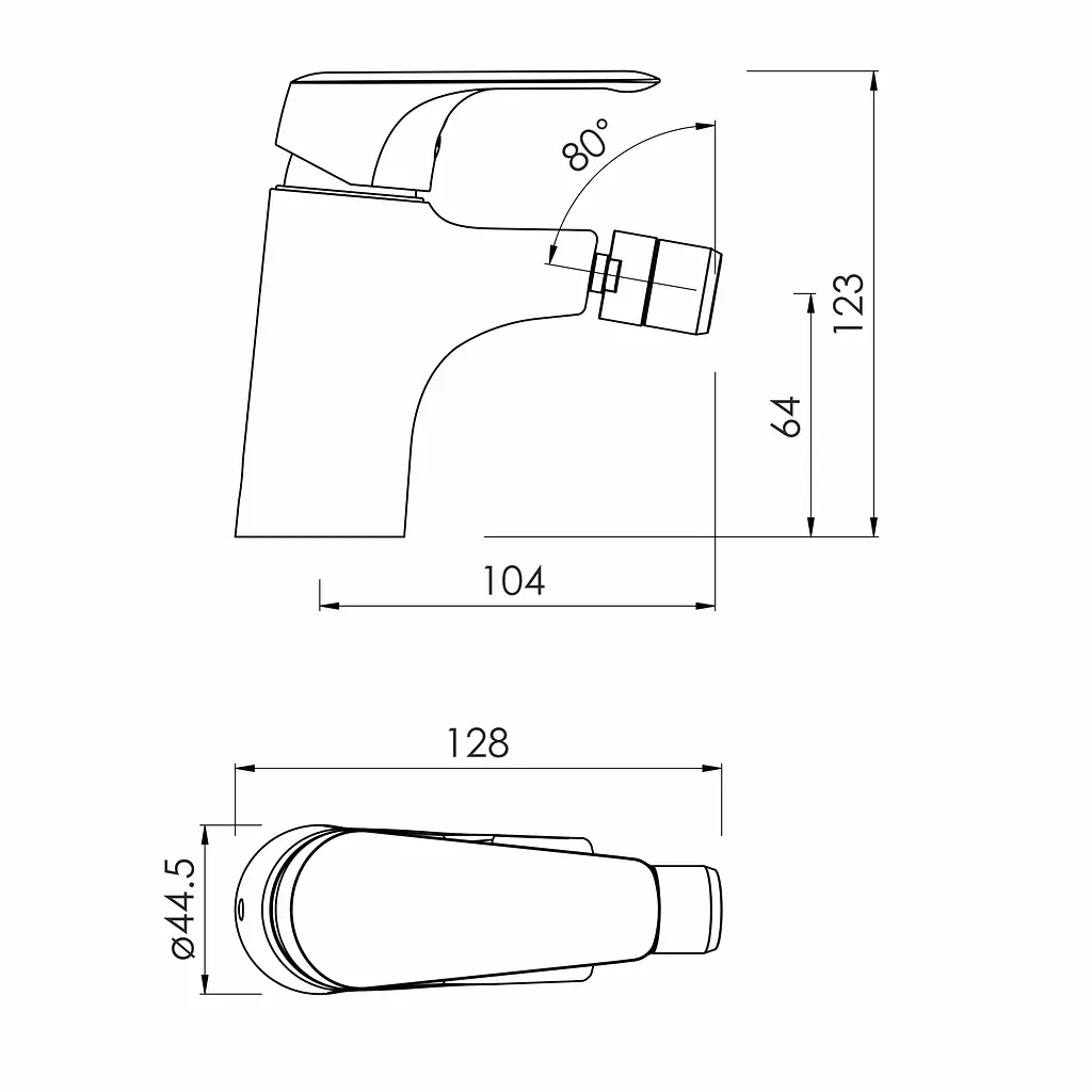 Змішувач для біде Imprese Orlik f03109401CA Хром - фото 2