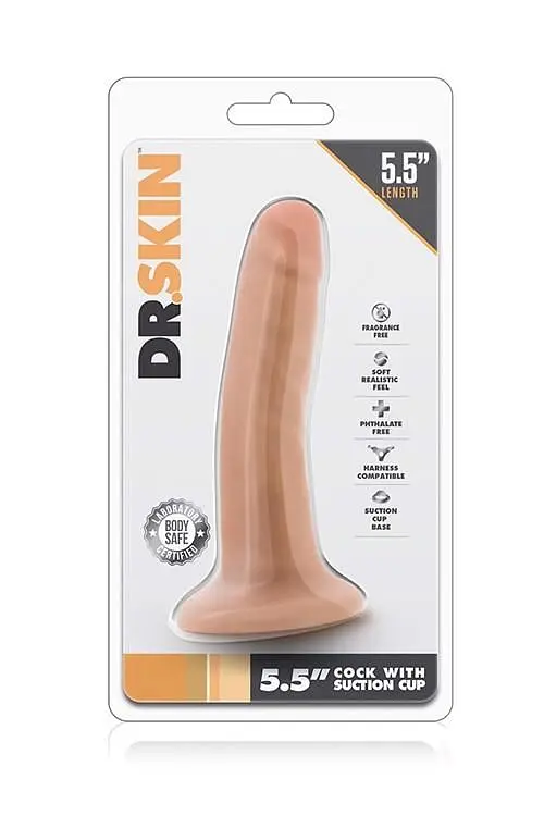 Фалоімітатор Blush Dr. Skin 5.5 Inch, 14 см (тілесний) - фото 4