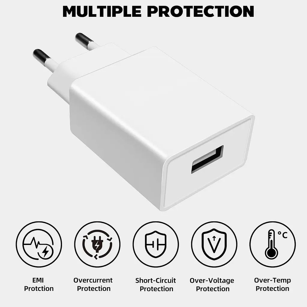 Комплект USB-A зарядних адаптерів 10W для смартфонів, 2 шт - фото 2