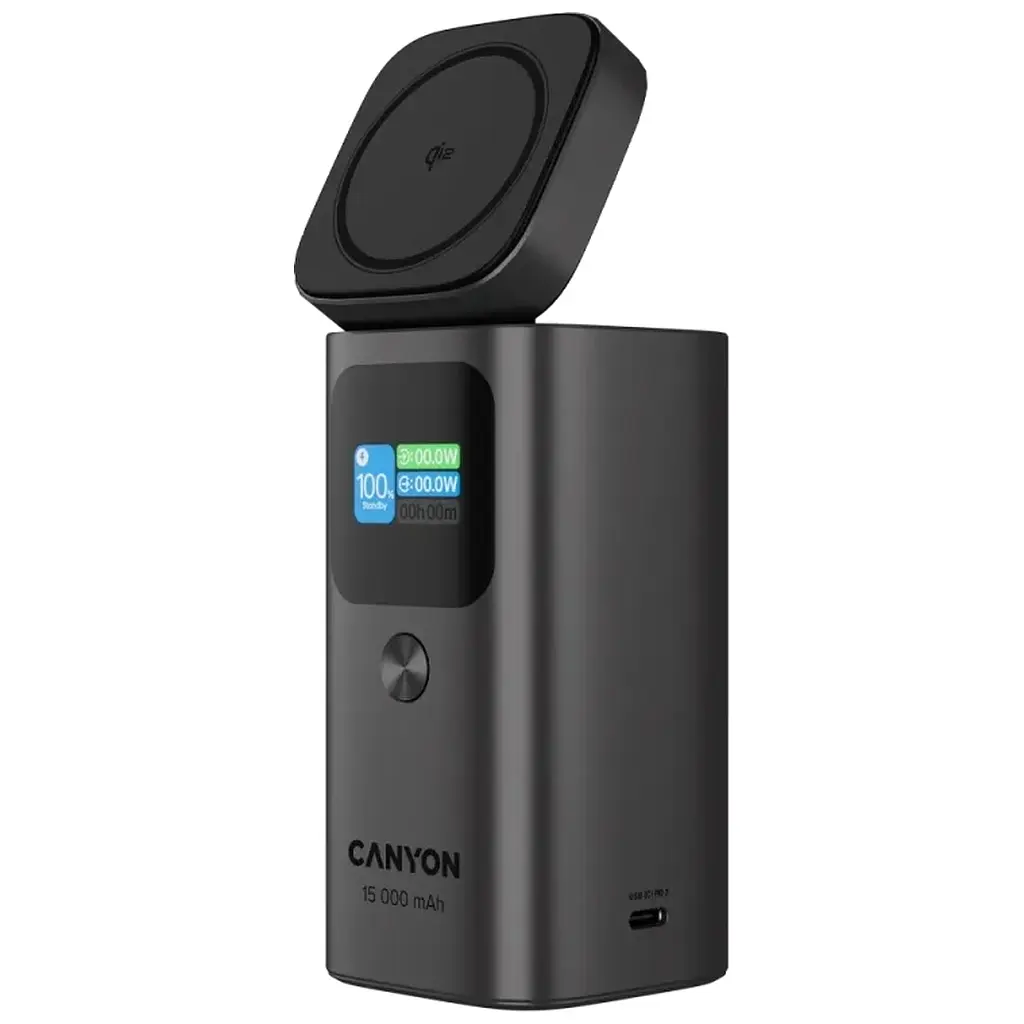Батарея універсальна Canyon 15000mAh OnPower 150 Qi2 magnetic Grey (CNS-CPB150DG) - фото 5