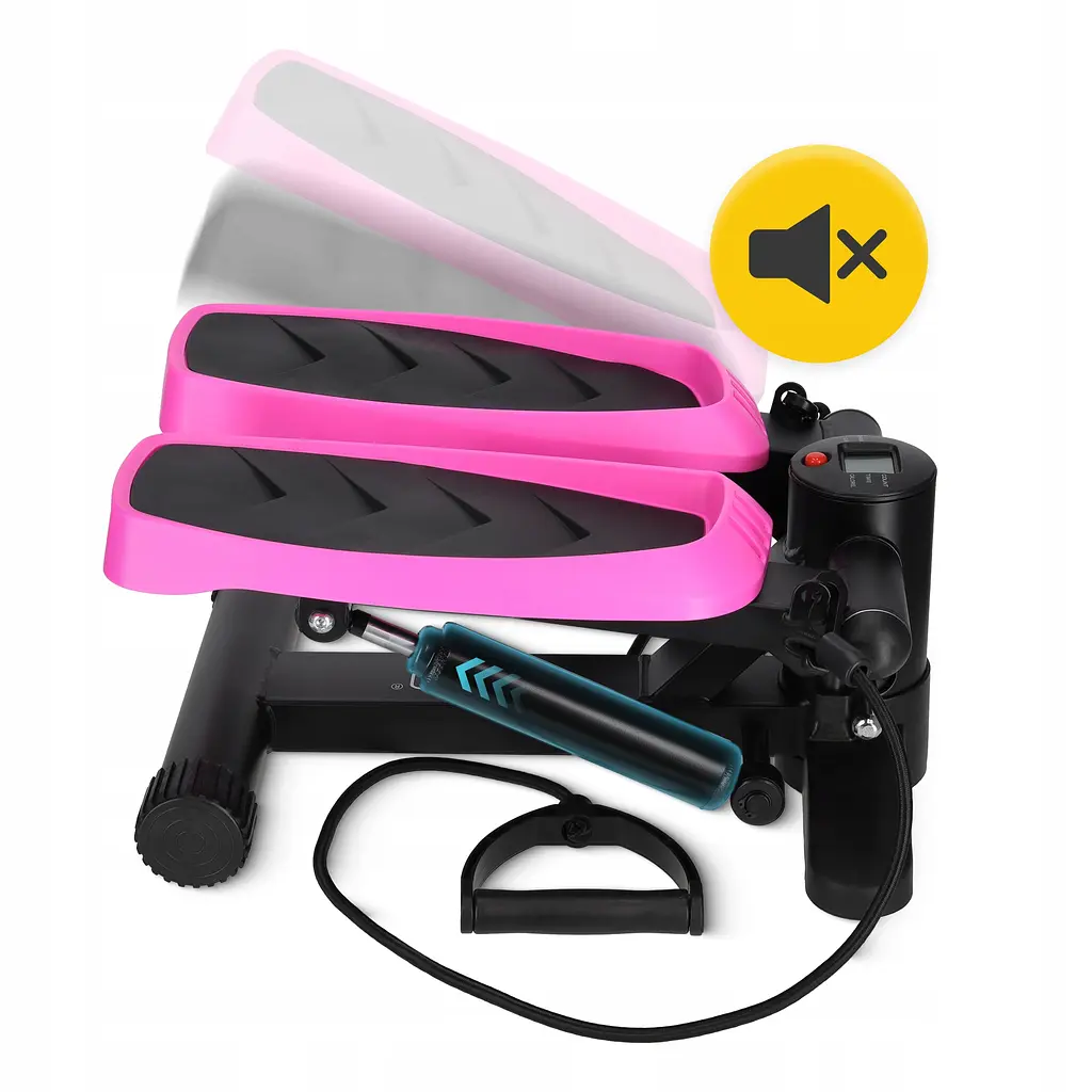 Степпер (мини-степпер) 4FIZJO Evo с эспандерами Black/Pink (P-5905973403870) - фото 5