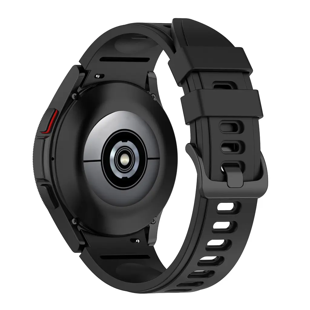 Ремінець для Samsung Galaxy Watch 4 40mm - чорний ширина кріплення 20мм силікон Watchbands RiccoOne (W29-2WB39441171) - фото 2
