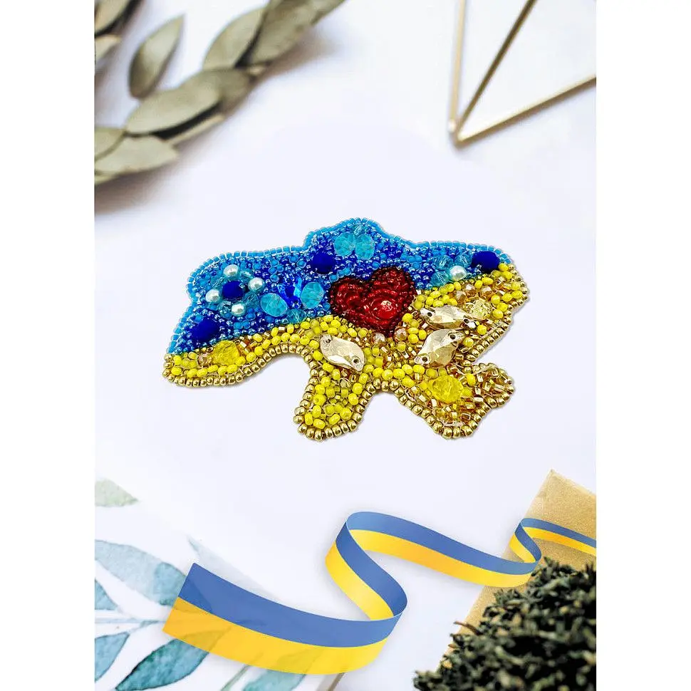 Набор для вышивки бисером Abris Art Моя родная на натуральном полотне AD-224   - фото 2