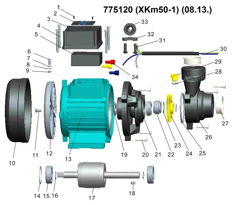 Насос вихровий 0.11кВт Hmax 23м Qmax 25л/хв LEO XKm50-1 (775120) - фото 8