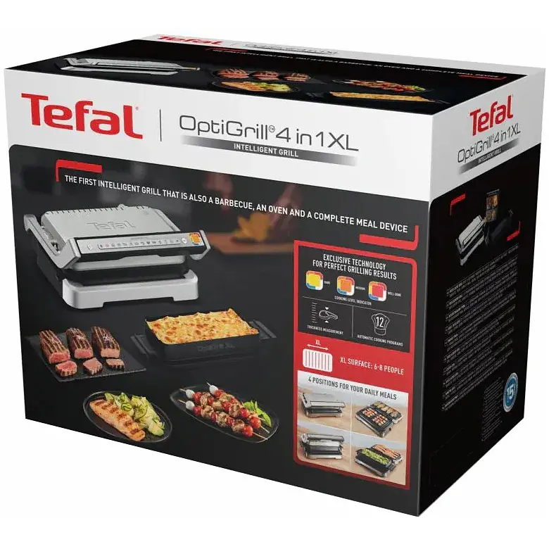 Гриль прижимний Tefal OptiGrill 4 in 1 XL 2200 Вт (GC784D30) - фото 12