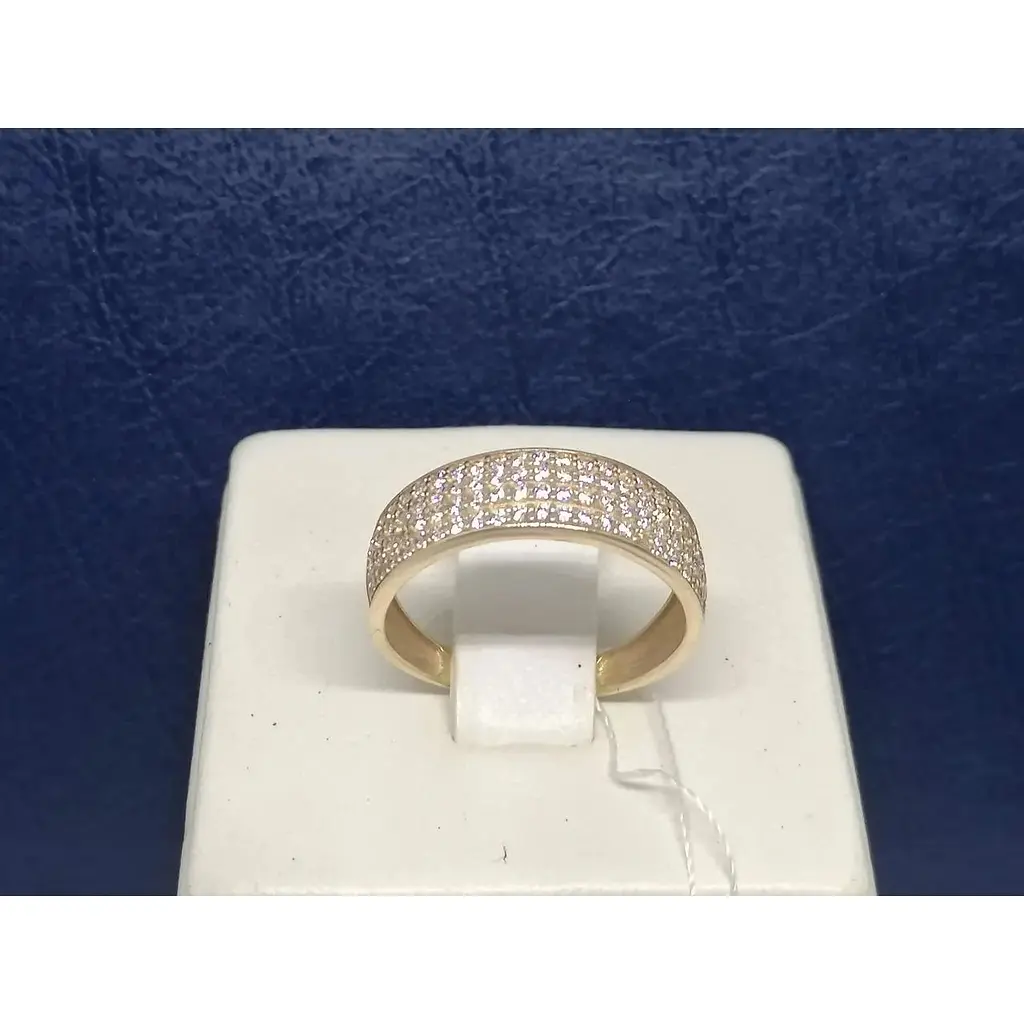 Золоте кільце Імперія золота з фіанітами. КВ1089И 16,5 - фото 3