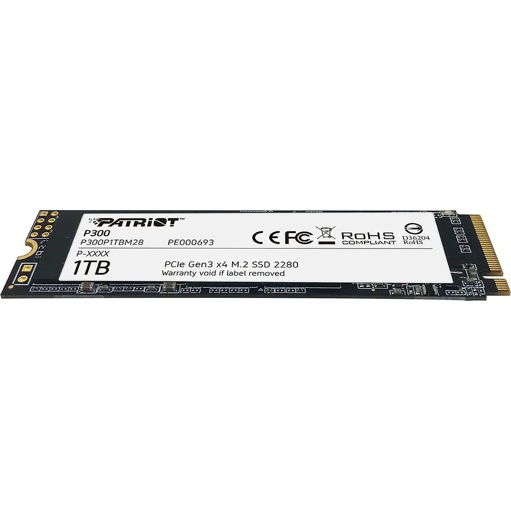 Накопичувач SSD Patriot P300 M.2 2280 PCIe NVMe 3.0 x4 TLC 1TB (P300P1TBM28) - фото 3
