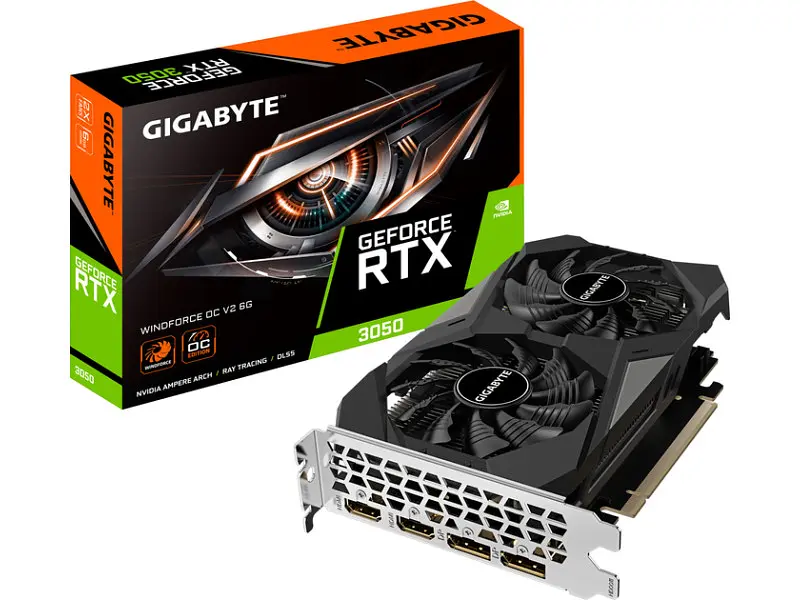 Відеокарта Gigabyte GeForce RTX 3050 WINDFORCE OC V2 6G (GV-N3050WF2OCV2-6GD)