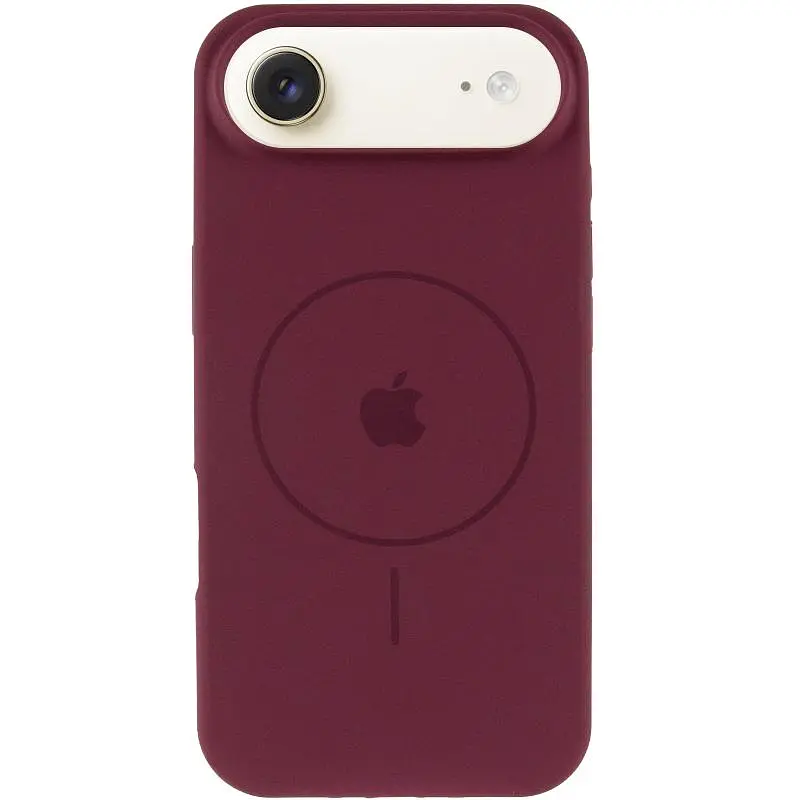 Чехол Epik Silicone Case Full Protective (AA) V2 with MagSafe для Apple iPhone 17 Air (6.5) Бордовый / Plum - фото 2