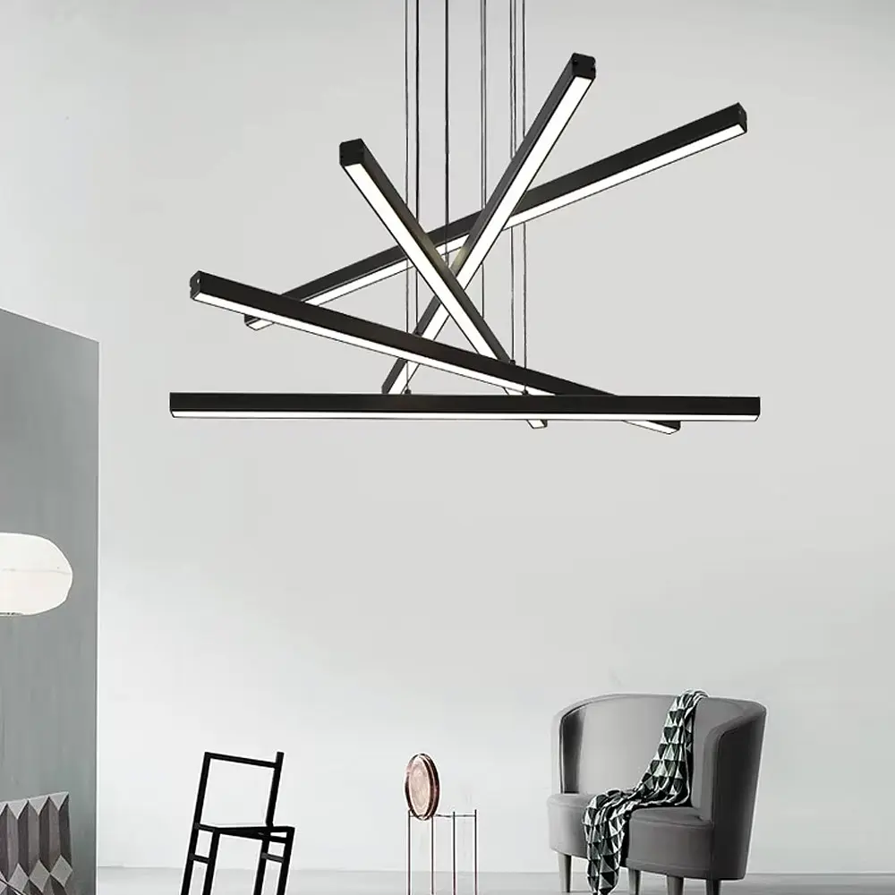 Черная каскадная Led люстра Ø 101 см | Ст. A 55069-1000 BK | Line F - фото 9