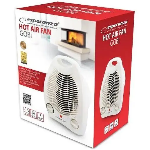 Тепловентилятор Esperanza EH001 побутовий обігрівач дуйчик сірий - фото 3