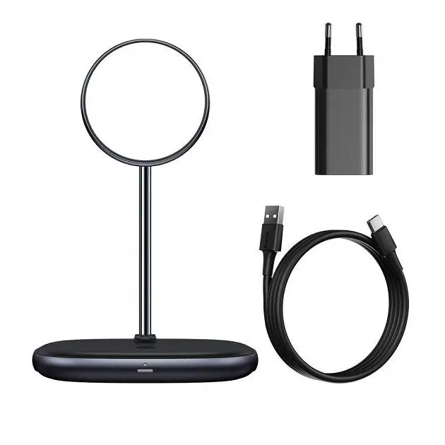 Бездротова зарядна підставка Baseus Swan 2in1 Wireless Magnetic (MagSafe) Charging Bracket - фото 5