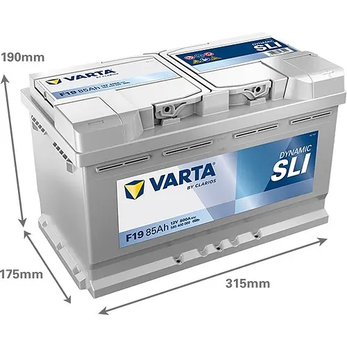 Акумулятор Varta Dynamic SLI 12В 85Аг 800А (EN) R+ (585400080) - фото 3