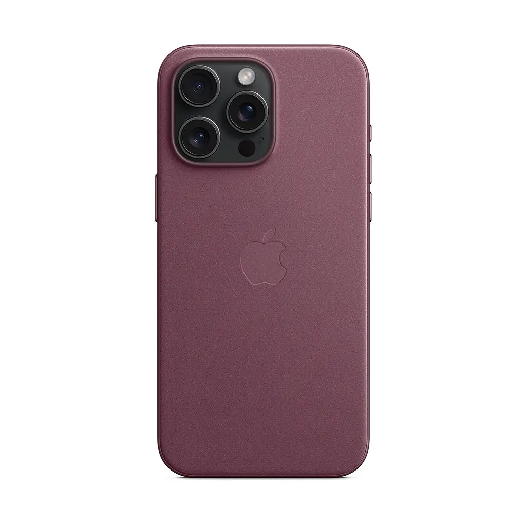 Чехол для Apple iPhone 15 Pro Max, FineWoven Case with MagSafe, бордовый, защитная накладка из материала FineWoven, противоударный, для iPhone, защита всего корпуса, поддержка беспроводной зарядки и MagSafe, (ARM71989) - фото 4