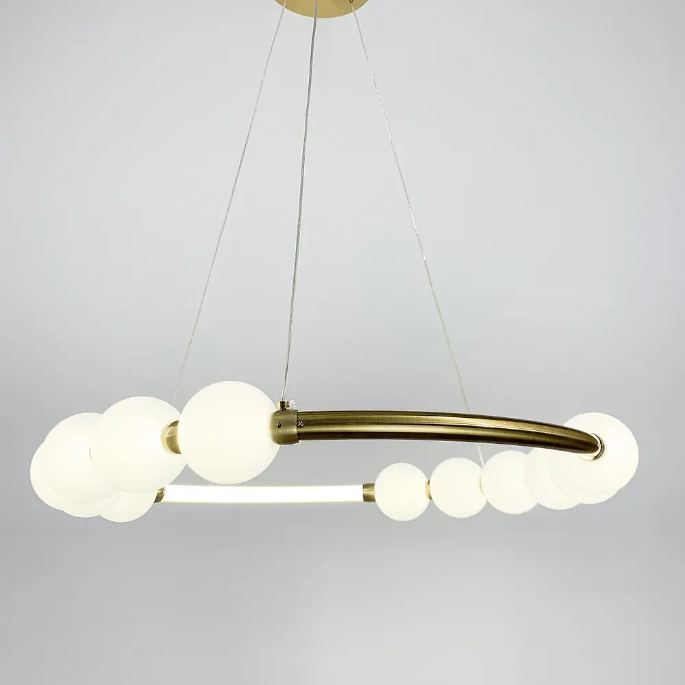 Люстра Nordic Pearl с плафонами-жемчужинами на 3 режима Line F | Ст. SG33 - фото 8