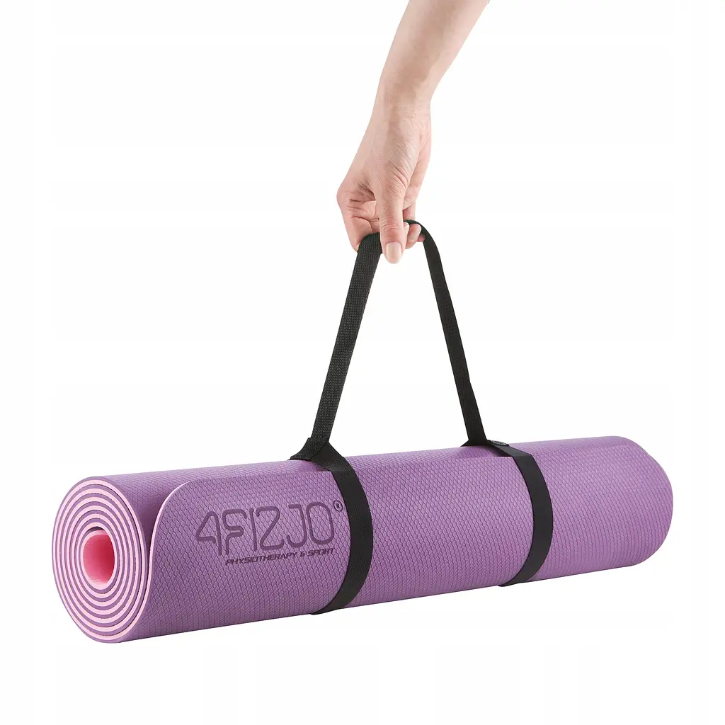Килимок (мат) спортивний 4FIZJO TPE 180 x 60 x 0.6 см для йоги та фітнесу Violet/Pink (P-5907739316950) - фото 10