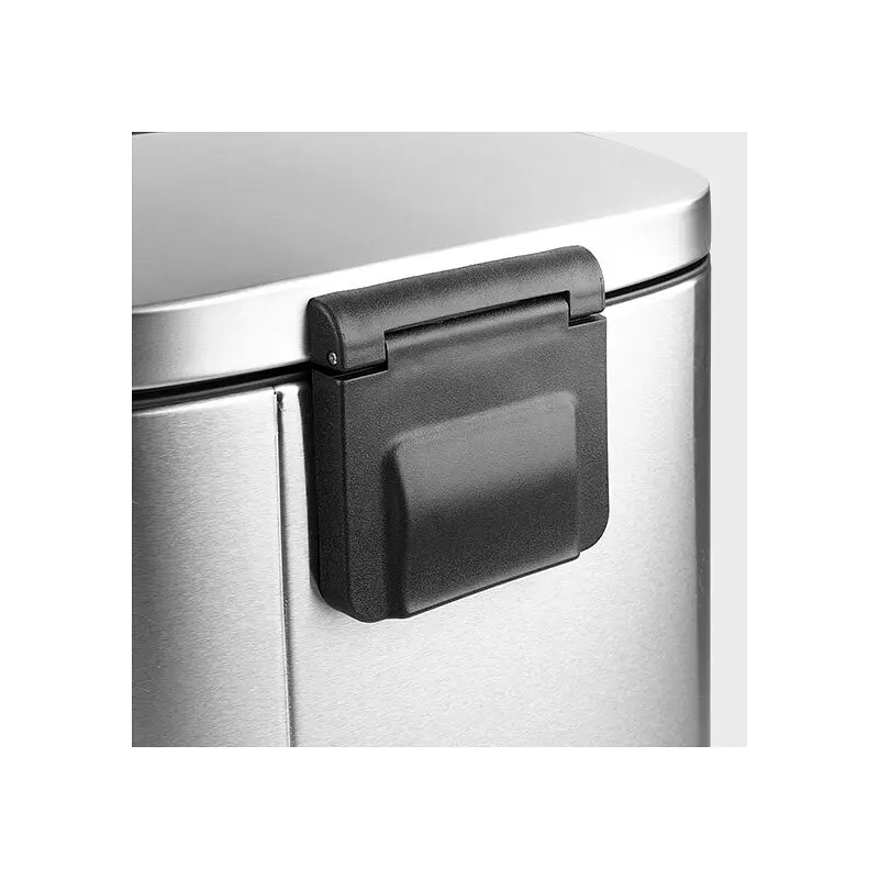 Відро для сміття з плавним закриттям прямокутне Mixxus Bevel-TC0112 SS Color 12л нержавіюча сталь MI7087, Нержавіюча сталь - фото 5