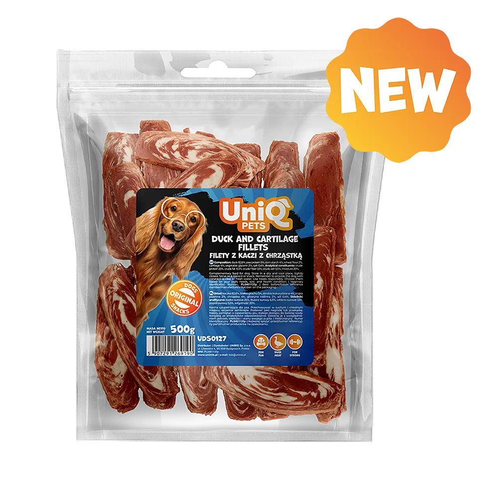 Ласощі для собак UniQ PETS Філе качки з хрящами, 500 г - фото 4