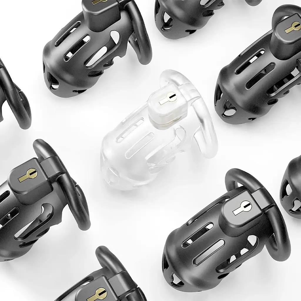Клітка для пеніса Lockink Sevanda Plastic Penis Chastity Cage - Black - фото 8