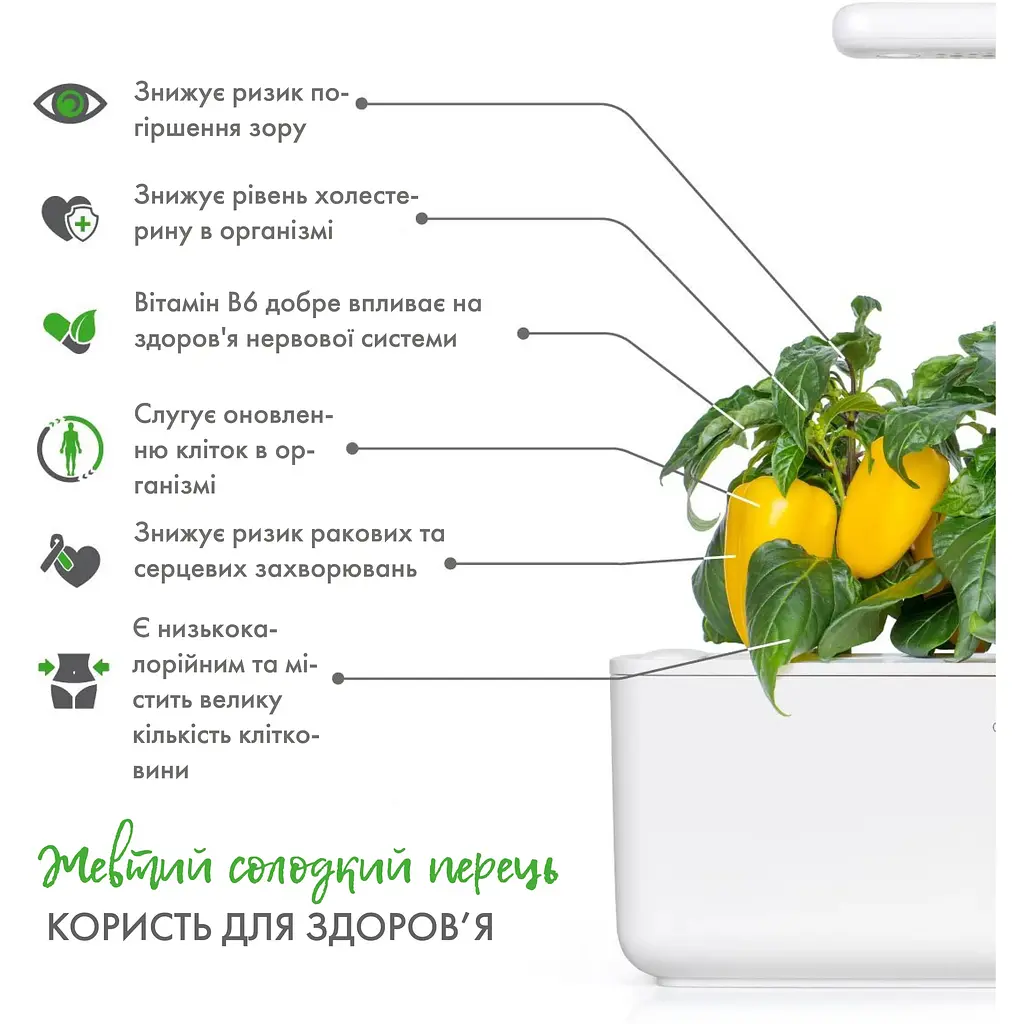Змінний картридж Click & Grow Smart Garden Жовтий солодкий перець, 3 капсули (8950) - фото 4