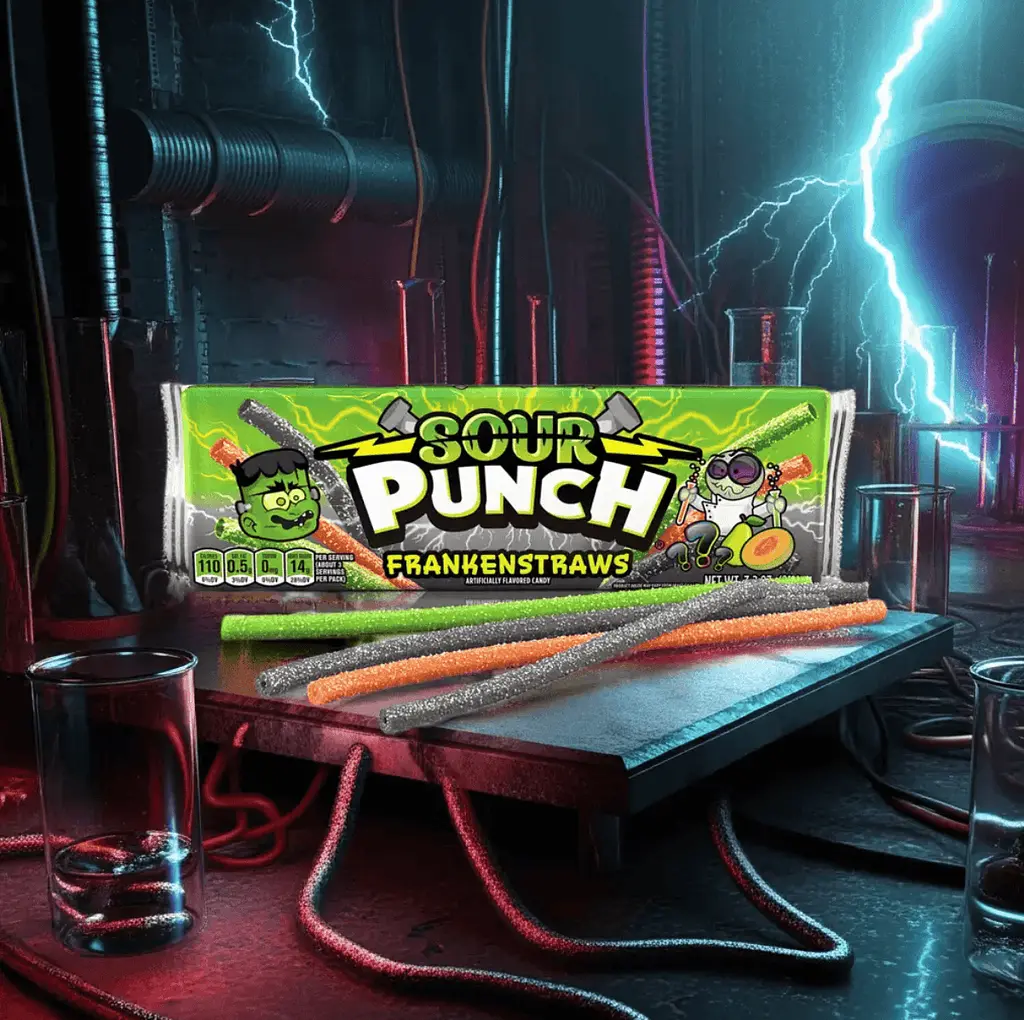 Кислі жувальні цукерки Sour Punch Frankenstraws 91г - фото 5