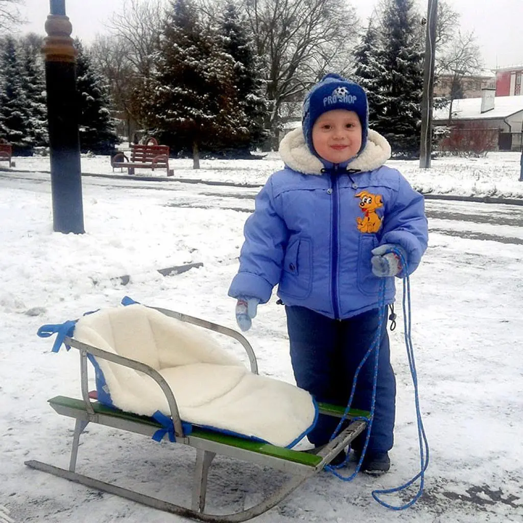 Матрацик для санок 0301 Синій - фото 4