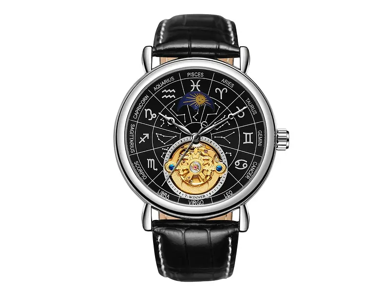 Чоловічий наручний годинник 8271 Silver-Black Winner acs0029762 - фото 2