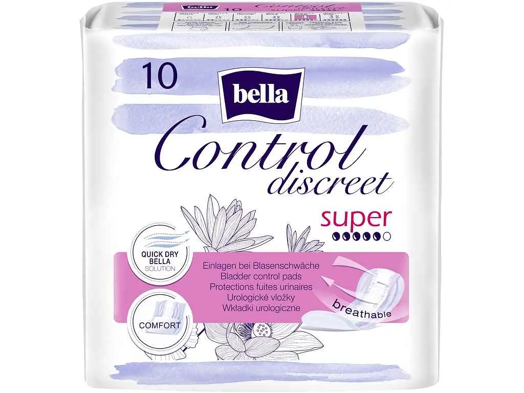 Прокладки урологічні BELLA 10шт 5 крапель CONTROL DISCREET super