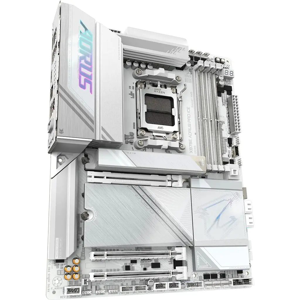 Материнська плата Gigabyte X870E AORUS PRO ICE sAM5 X870 4xDDR5 M.2 HDMI Wi-Fi BT ATX - фото 2