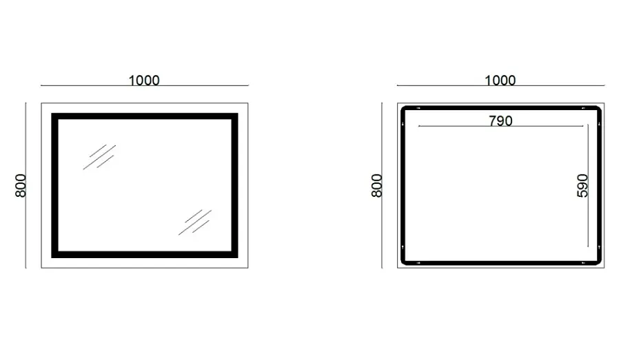 Дзеркало Lidz Kubis з LED-підсвічуванням Touch LD78LF61410080 - фото 6