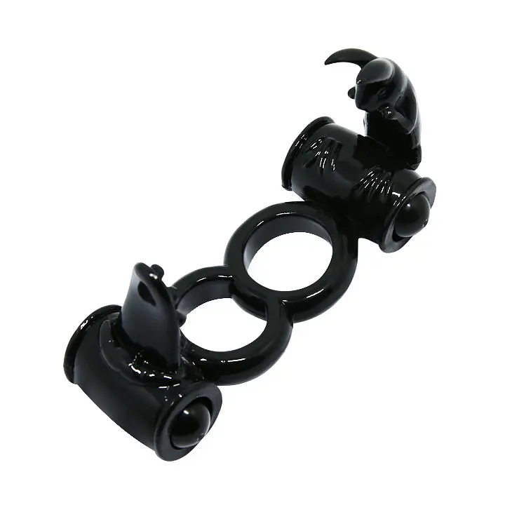 Подвійне ерекційне віброкільце Sweet Ring Double Penis Ring Black Baile BI-014079-1 21942