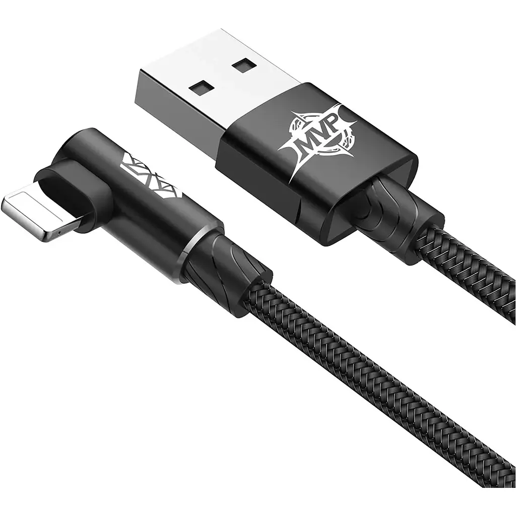 Кабель Baseus MVP Elbow USB-A to Lightning 1m Black (CALMVP-01) [113847] - фото 2