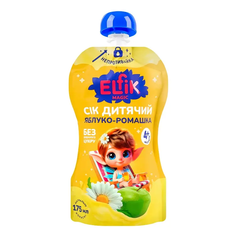 Сок детский Elfik Magic Яблоко-Ромашка 175 мл (361709) - фото 1